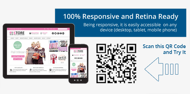 100 % Responsive and Retina Ready - Being responsive, it is easily accessible on any device (desktop, tables, mobile phone)